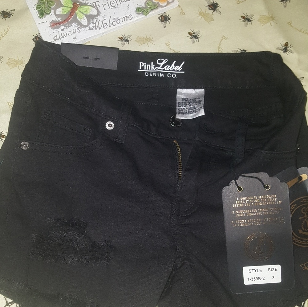 pink label shorts